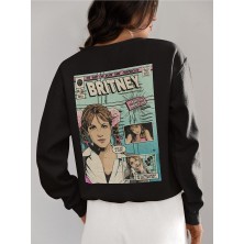 Britney Spears Baskılı Unisex Oversize Şarkıcı Sweatshirt
