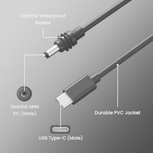 Space-X Mini USB C - Dc Kablo 15 METRE50 Ft Için (Yurt Dışından)