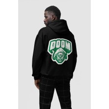 Sevbano Doctor Doomsday Baskılı  Oversize Marvel Karakter Hoodie