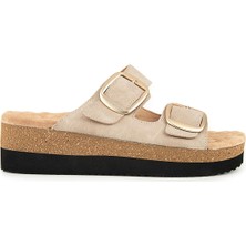 Muya Pantai 35205 Anatomik Kadın Masaj Taban Terlik Krem