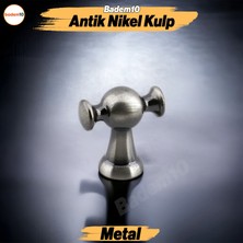 Badem10 Manolya Antik Nikel Kulp Düğme Tek Vidalı Çekmece Kulbu Kulpları Mutfak Mobilya Dolabı Dolap Kulpu
