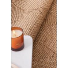 Alpina Home Stella Jut Hasır Model Tek Renk Dokuma Yıkanabilir Katlanabilir Toz Vermez Kilim