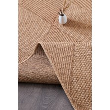 Alpina Home Stella Jut Hasır Model Tek Renk Dokuma Yıkanabilir Katlanabilir Toz Vermez Kilim