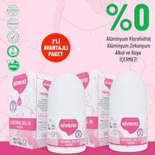 Siveno %100 Doğal Roll On Kadın Deodorant Bitkisel Leke Bırakmayan Vegan 50 ml X2 Adet