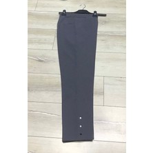 Ece Giyim Scuba Yanlardan Cepli Önü Dikişli Paçası Çakmalı Beli Lastikli Büyük Beden Pantolon