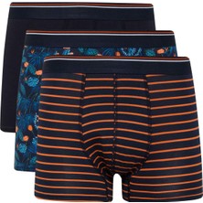DeFacto Regular Fit Floral 3'lü Boxer E2923AX25SP