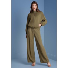 Dik Yaka Haki  Ceket