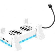 Luuminaly Oyun Konsolu Soğutma Fanı Standı 3 Hızlı LED Işıklı USB (Yurt Dışından)