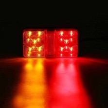 Zyooed 2 Adet 12V 10LED Su Geçirmez Kamyon Römork Kamyon Arka Lambası Araba Dönüş Sinyali Fren Arka Stop Lambası Tekne Rv Kampçı Göstergesi (Yurt Dışından)
