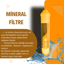 Nefa Tüm Arıtma Cihazlarına Uyumlu Post Karbon - Alkali - Mineral-80 Gpd Membran 4'lü Su Arıtma Filtresi