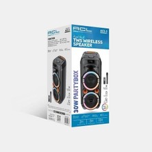 ACS-3 30W Güçlü Mikrofonlu RGB Hoparlör - 2x6,5 Speaker Yüksek Ses Bluetooth Parti ve Karaoke