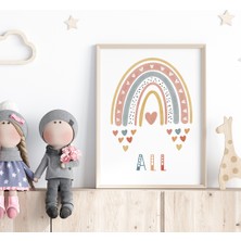 Çocuk Kalbi Atölyesi Play All Day Bebek ve Çocuk Odası 3'lü Tablo Seti, Çocuk Odası Tablosu