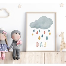 Çocuk Kalbi Atölyesi Play All Day Bebek ve Çocuk Odası 3'lü Tablo Seti, Çocuk Odası Tablosu