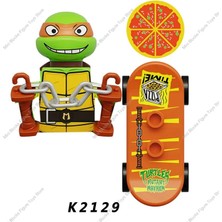 Wanglm KF1421 KDL817 Tmnt Oyunları Bebek Tuğla Ninja Kaplumbağa Leo Raph Don Bebek Karikatür Mini Figürler Aksiyon Blokları Oyuncak Tuğla Çocuklar KF6196 (Yurt Dışından)
