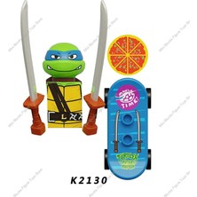 Wanglm KF1421 KDL817 Tmnt Oyunları Bebek Tuğla Ninja Kaplumbağa Leo Raph Don Bebek Karikatür Mini Figürler Aksiyon Blokları Oyuncak Tuğla Çocuklar KF6196 (Yurt Dışından)
