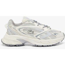 Lacoste L003 Neo Shot Kadın Krem Sneaker 749SFA0007 2b7 Düz Desenli Kauçuk Tabanlı Nefes Alabilir Malzeme