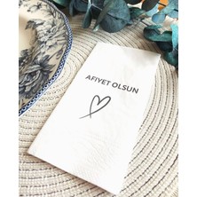 Napkin Design Baskılı Sunum Peçetesi Afiyet Olsun
