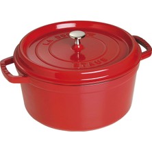 La Cocotte Kiraz Rengi Yuvarlak Döküm Tencere 28 cm