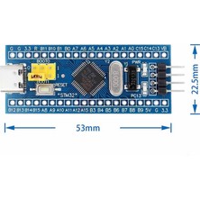 Robiz STM32F103C8T6 ARM Cortex-M3 Bluepill Type C Usb 72Mhz Cpu 64K Flash Spi Can I2c Uart Minimum Sistem Geliştirme Kartı