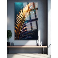 Taulart Ultra Yüksek Çözünürlüklü Cam Çiçek Yaprak Tablosu Kırılmaz Cam Tablo Ev, Salon, Hediyesi