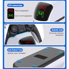 Ps5 Denetleyici Hızlı  Şarj Istasyonu Ab Güç Kaynağ LED Ekran Dualsense Kablosuz Için Ps5