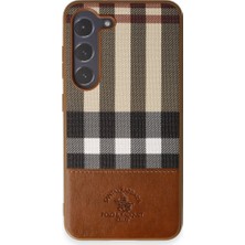 Santa Barbara Polo & Racquet Club Samsung Galaxy S23 Plaid Kapak - Kahverengi