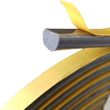 ATLASTEK METAL 5x10.mm / 25.mt Kapı Pencere Soğuk Toz Geçirmez İzolasyon Kendinden Yapışkanlı Isı Yalıtım Fitil Conta Bant