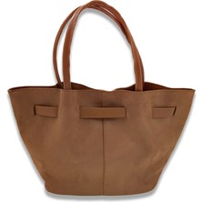 Nuba Bag Taba Nubuk Deri Tek Bölmeli Tek Cepli Manyetik Çıtçıt Kapamalı 2 Saplı Kemerli Suni Deri Omuz