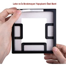 Yapışkanlı Sök-Tak Paspartulu Siyah 14X14CM Pola Kare Fotoğraf Çerçevesi - 3'lü paket