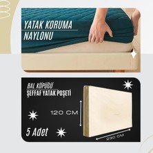 Mavix 5 Adet 120X230  Tek Kişilik Her Ebat ile Uyu mlu  Yatak Koruma Poşeti Yatak Saklama Depolama Taşıma Naylonu