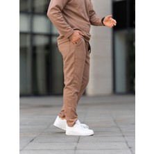 Erkek Pantolon , Waffle Kumaş Jogger Pantolon, Soğuk Havalara Uygun, Sıcak Havalara Uygun, Kahverengi Pantolonbaharlık, Pamuklu, Günlük Giyim, Rahat Kesim
