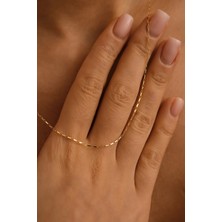 Sefa Gold 14 Ayar Altın Ataç Zincir Kolye 1 mm Kalınlık