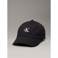 Calvin Klein Monogram Embroıdery Baseball Cap