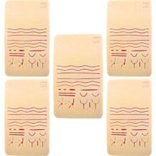 Edulaparoskopi 5 Adet Cerrahi Yara Silikon Dikiş Pedi Yara Dikiş 19X9 cm 7 mm Eğitim Matı Travmatik Dikiş Pedi