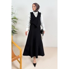 İlkimay.Com Leris Yelek Etek Ikili Takım 1346 - Siyah