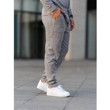 Erkek Pantolon , Waffle Kumaş Jogger Pantolon, Soğuk Havalara Uygun, Baharlık, Pamuklu, Günlük Giyim, Rahat Kesim,gri Pantolon,gri Jogger