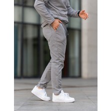 Erkek Pantolon , Waffle Kumaş Jogger Pantolon, Soğuk Havalara Uygun, Baharlık, Pamuklu, Günlük Giyim, Rahat Kesim,gri Pantolon,gri Jogger