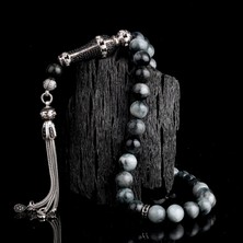 Tesbih Sepetim 925 Ayar Gümüş Zirkon Set Püsküllü Kaplangözü Taşlı Tesbih