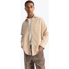 Kadife Gömlek - Bej