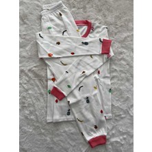 Sade Ananas Meyveler Desenli Pijama Takımı