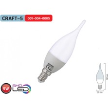 Horoz LED Ampul 6W 6500K 510LM E14 ( Craft Kıvrık Serisi ) 175-250V (100AD)