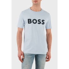 Boss Logolu % 100 Pamuk Regular Fit Bisiklet Yaka T Shirt Erkek T Shirt 50512866 527