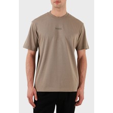 Boss % 100 Pamuk Oversize Bisiklet Yaka Logolu T Shirt Erkek T Shirt 50519368 334