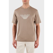 Emporio Armani Logo Işlemeli Regular Fit Pamuklu Bisiklet Yaka T Shirt Erkek T Shirt EM001033 AF10017 M6116