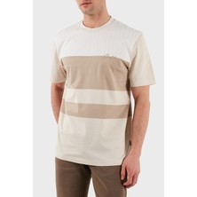 Boss % 100 Pamuk Regular Fit Bisiklet Yaka Geniş Çizgili Logolu T Shirt Erkek T Shirt 50531381 275