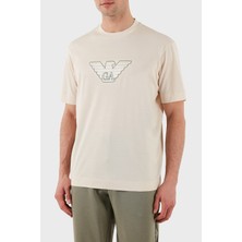 Emporio Armani Logo Işlemeli Regular Fit Pamuklu Bisiklet Yaka T Shirt Erkek T Shirt EM001033 AF10017 M1089