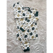 Nurcan Bebe Yeşil Fil Desenli Pijama Takımı