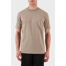 Emporio Armani Jakarlı Regular Fit Pamuklu Bisiklet Yaka T Shirt Erkek T Shirt EM001288 AF10017 F6063