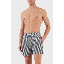 Emporio Armani Logo Desenli Slim Fit Düşük Bel Mayo Short Erkek Mayo Short EM000583 AF12342 F0054