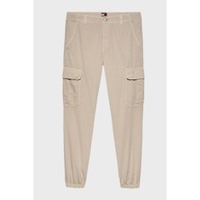 Tommy Jeans % 100 Pamuk Slim Fit Normal Bel Lastikli Paça Kargo Pantolon Erkek Pantolon DM0DM20284 Acg